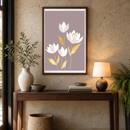 Flower Print CXVIII — Flower & Botanical Prints shown in a styled interior