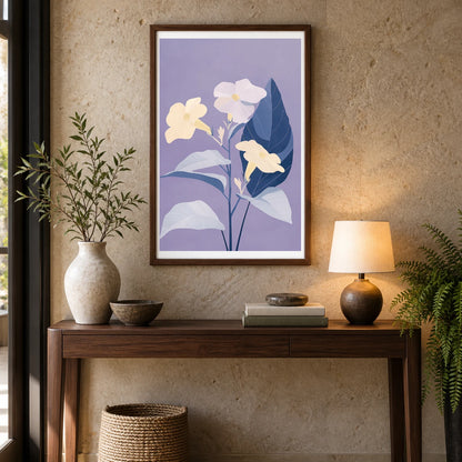 Flower Print CXXII — Flower & Botanical Prints shown in a styled interior
