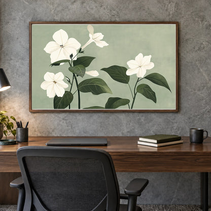 Flower Print CXXIII — Flower & Botanical Prints shown in a styled interior