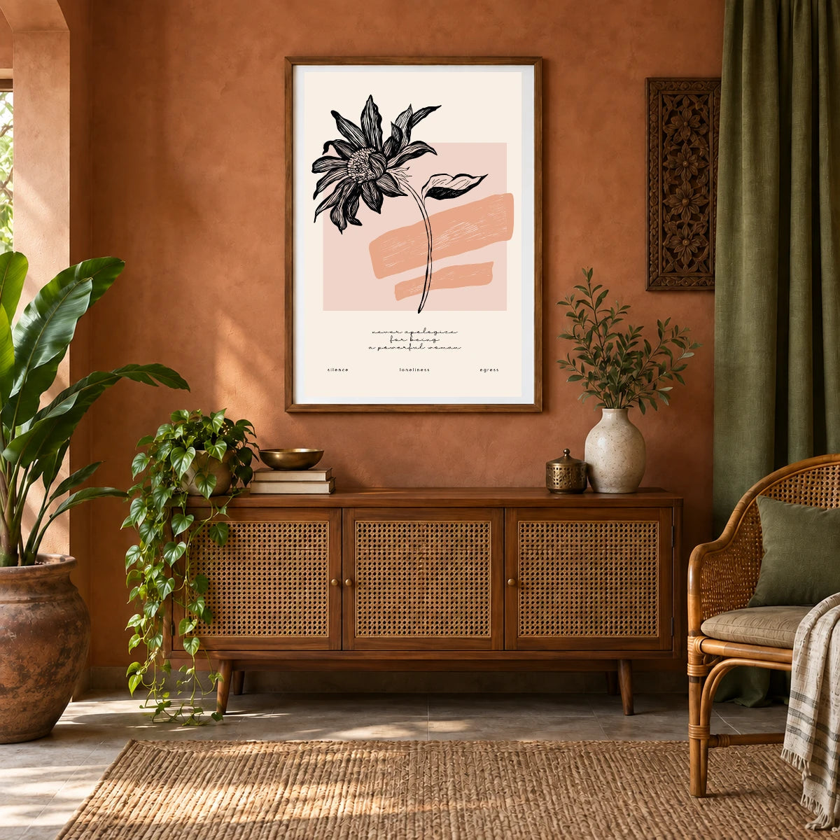 Flower Print CXXV — Flower & Botanical Prints shown in a styled interior