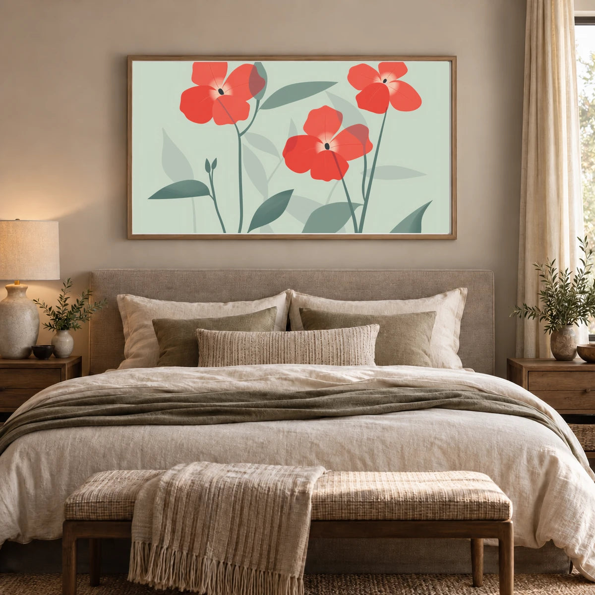 Flower Print CXXVI — Flower & Botanical Prints shown in a styled interior