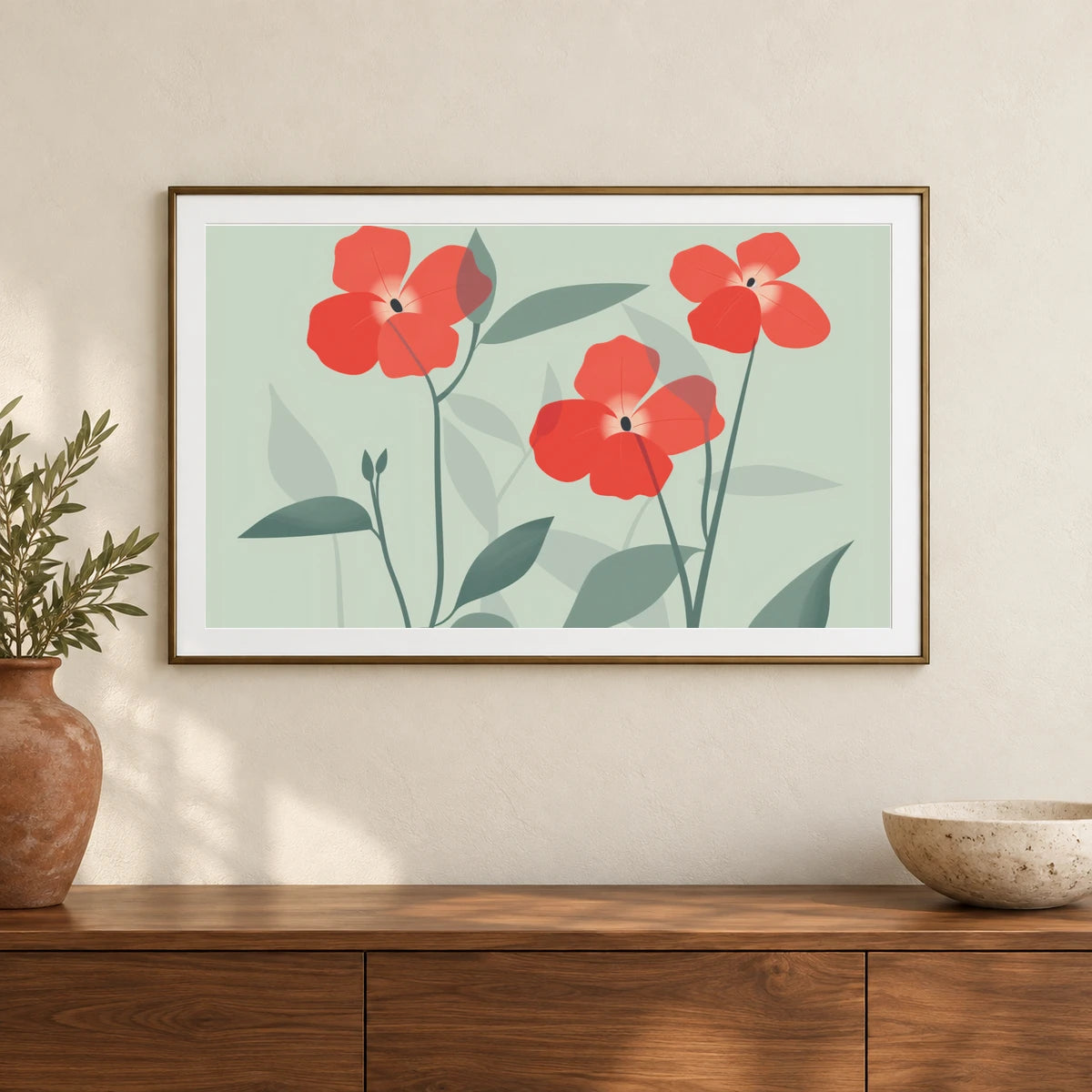 Flower Print CXXVI — Flower & Botanical Prints shown in a styled interior