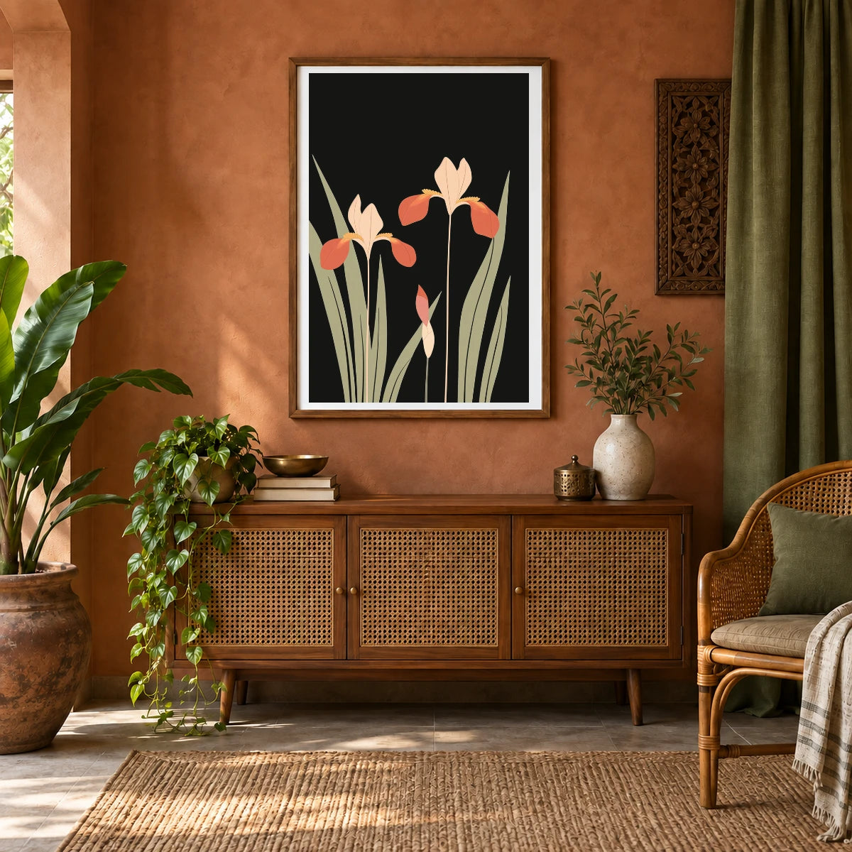 Flower Print CXXXI — Flower & Botanical Prints shown in a styled interior