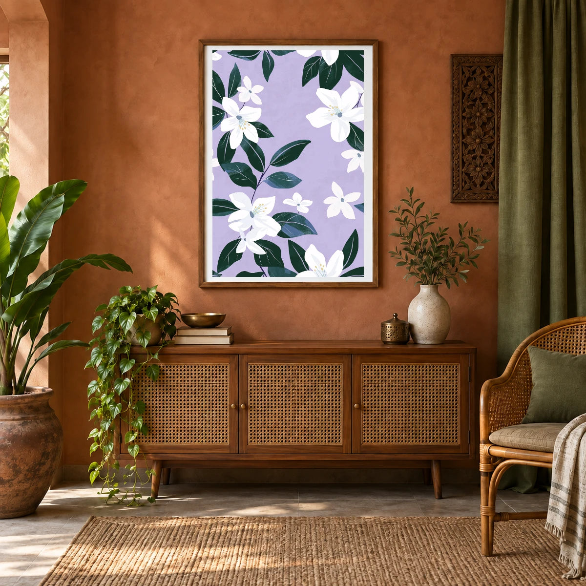 Flower Print CXXXV — Flower & Botanical Prints shown in a styled interior