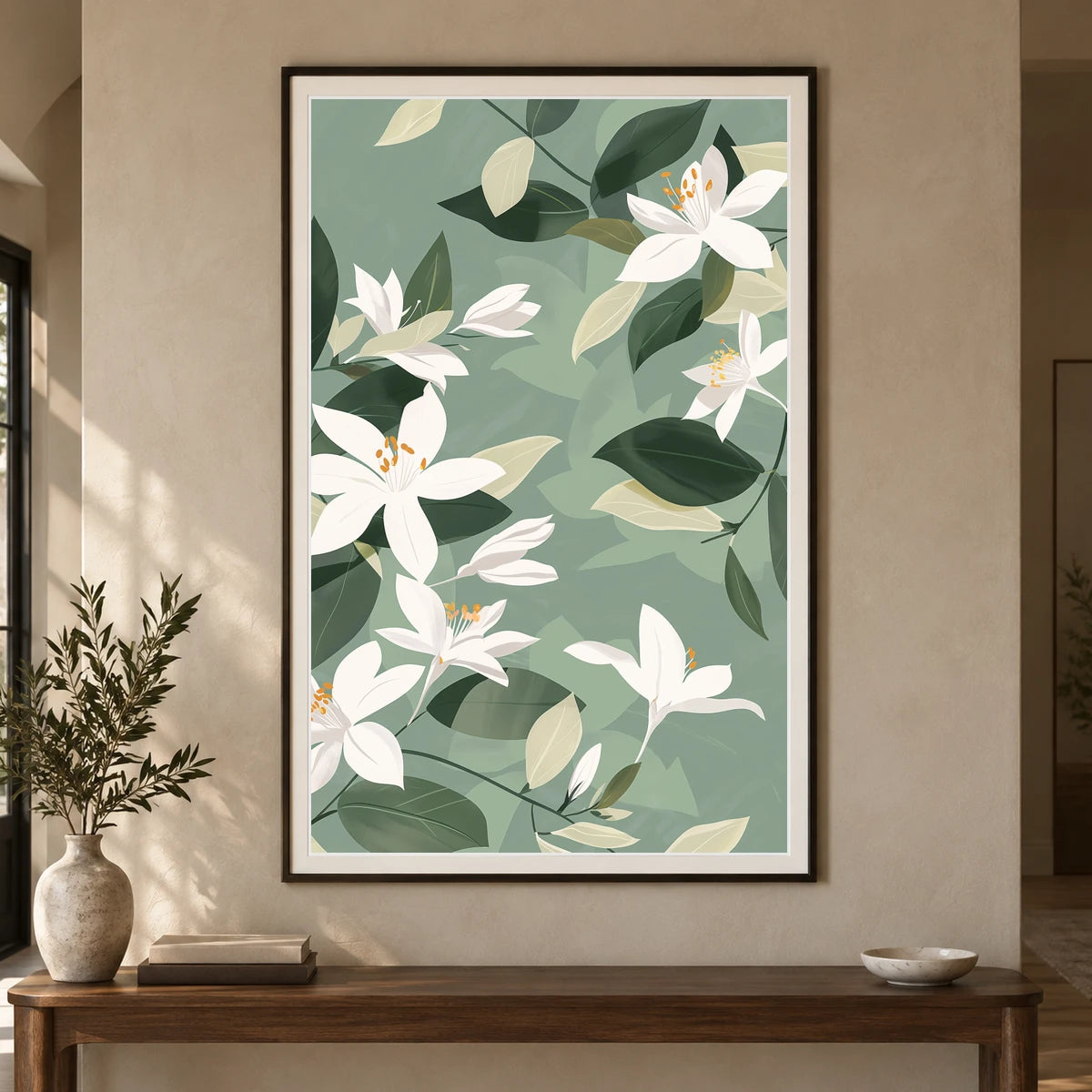 Flower Print CXXXVI — Flower & Botanical Prints shown in a styled interior