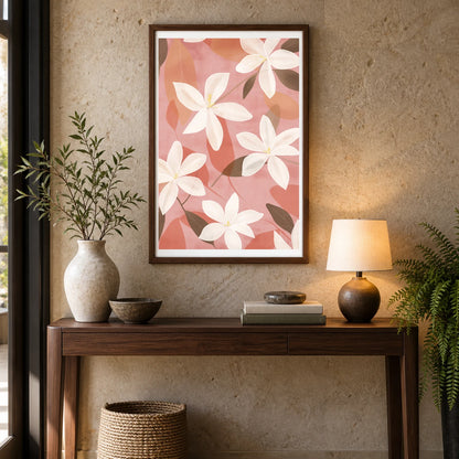 Flower Print CXXXVII — Flower & Botanical Prints shown in a styled interior