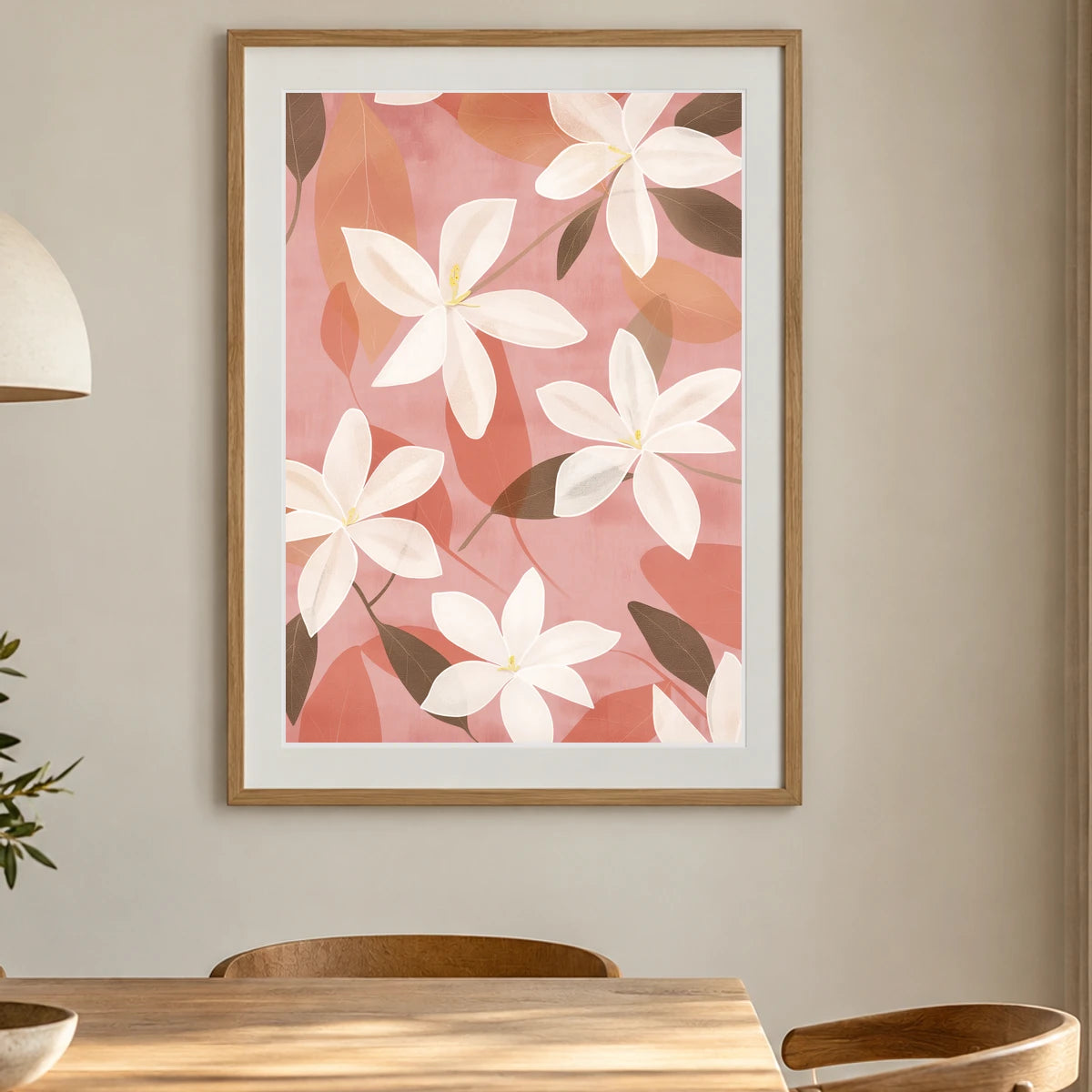 Flower Print CXXXVII — Flower & Botanical Prints shown in a styled interior