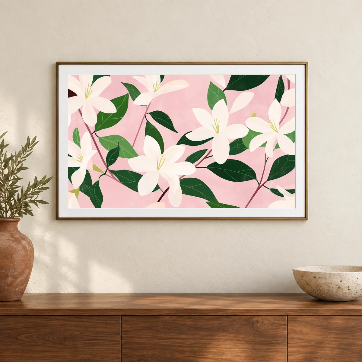 Flower Print CXXXVIII — Flower & Botanical Prints shown in a styled interior