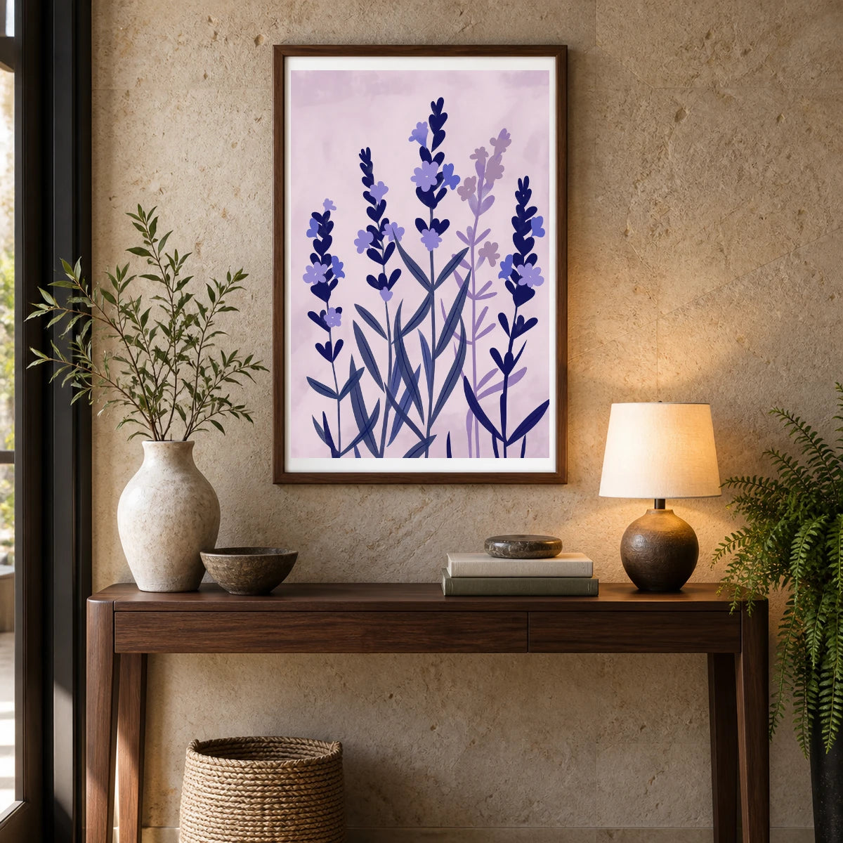 Flower Print CXLV — Flower & Botanical Prints shown in a styled interior
