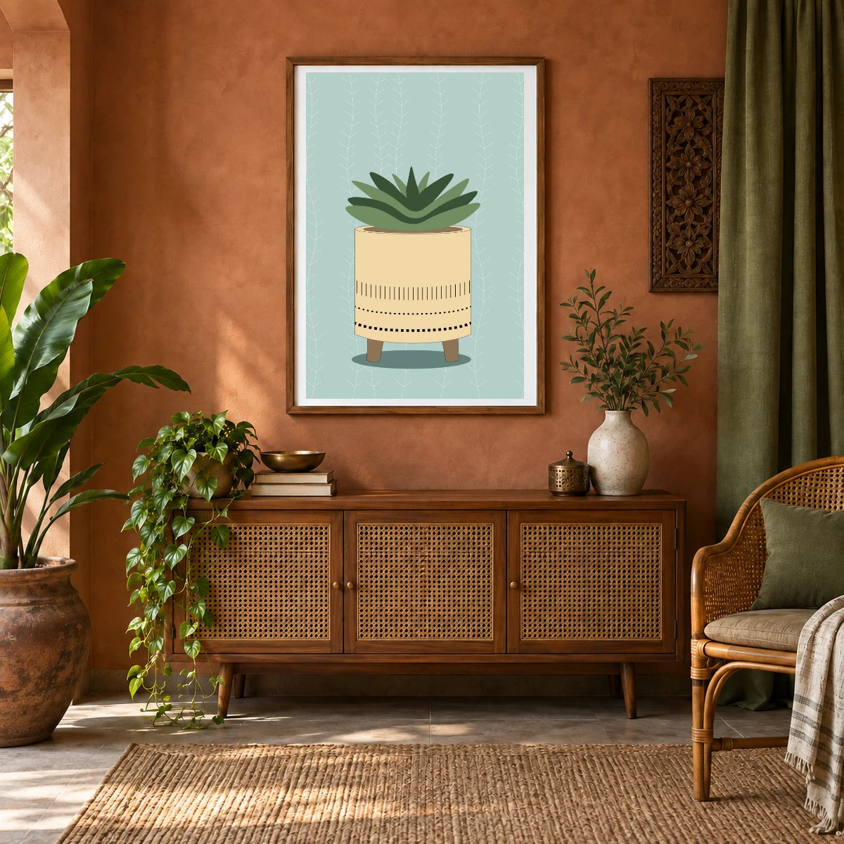 Flower Print CXLVI — Flower & Botanical Prints shown in a styled interior