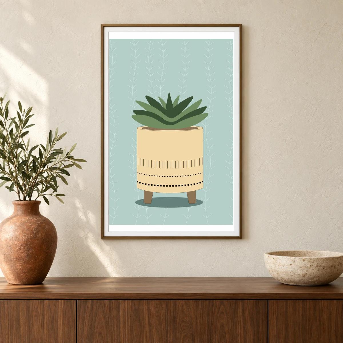 Flower Print CXLVI — Flower & Botanical Prints shown in a styled interior