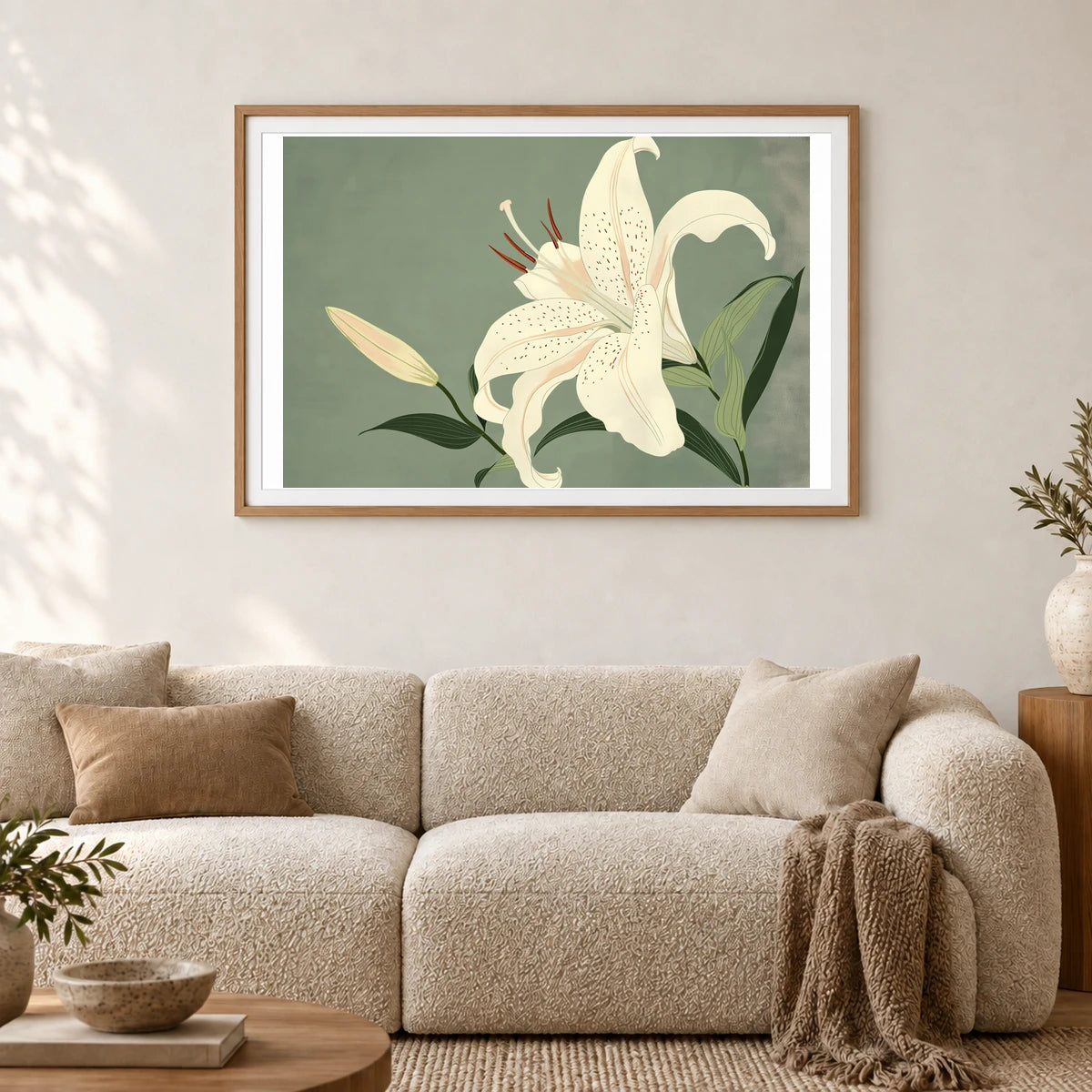 Flower Print CLI — Flower & Botanical Prints shown in a styled interior