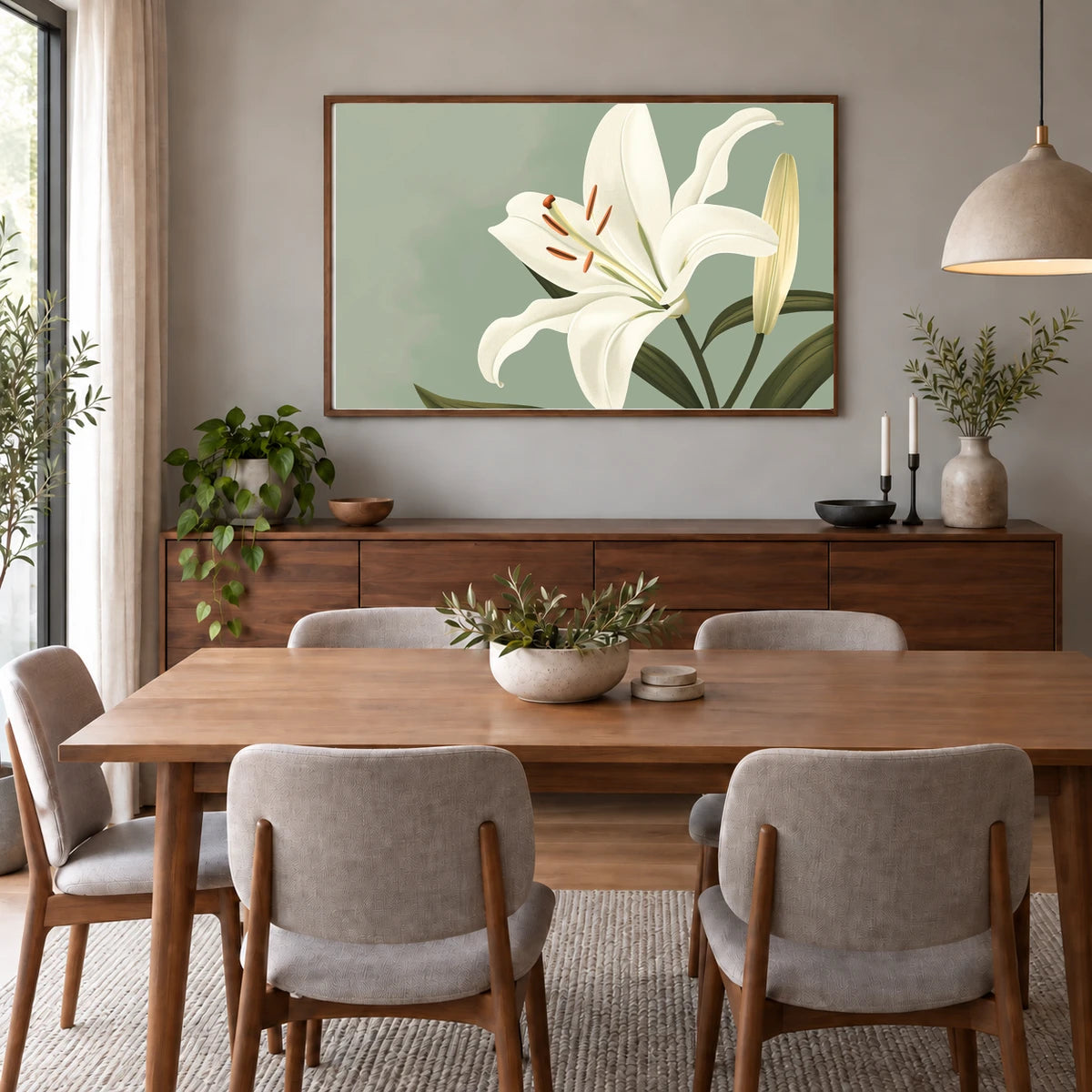 Flower Print CLVI — Flower & Botanical Prints shown in a styled interior