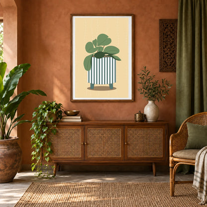 Flower Print CLVII — Flower & Botanical Prints shown in a styled interior
