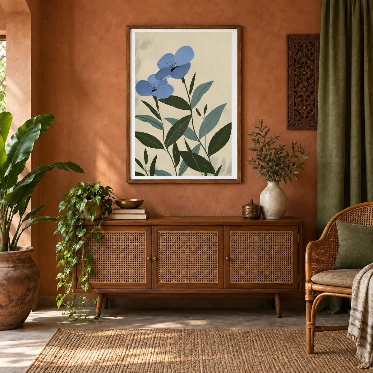 Flower Print CLXXXIII — Flower & Botanical Prints shown in a styled interior