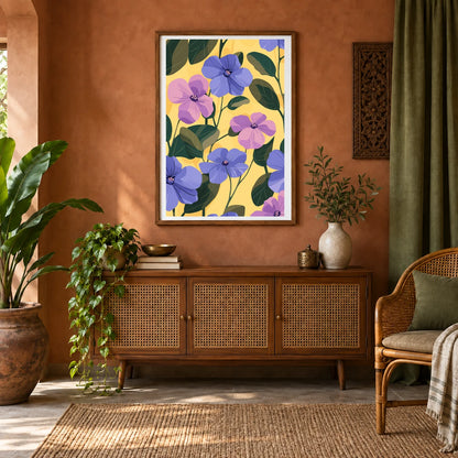 Flower Print CLXXXVI — Flower & Botanical Prints shown in a styled interior