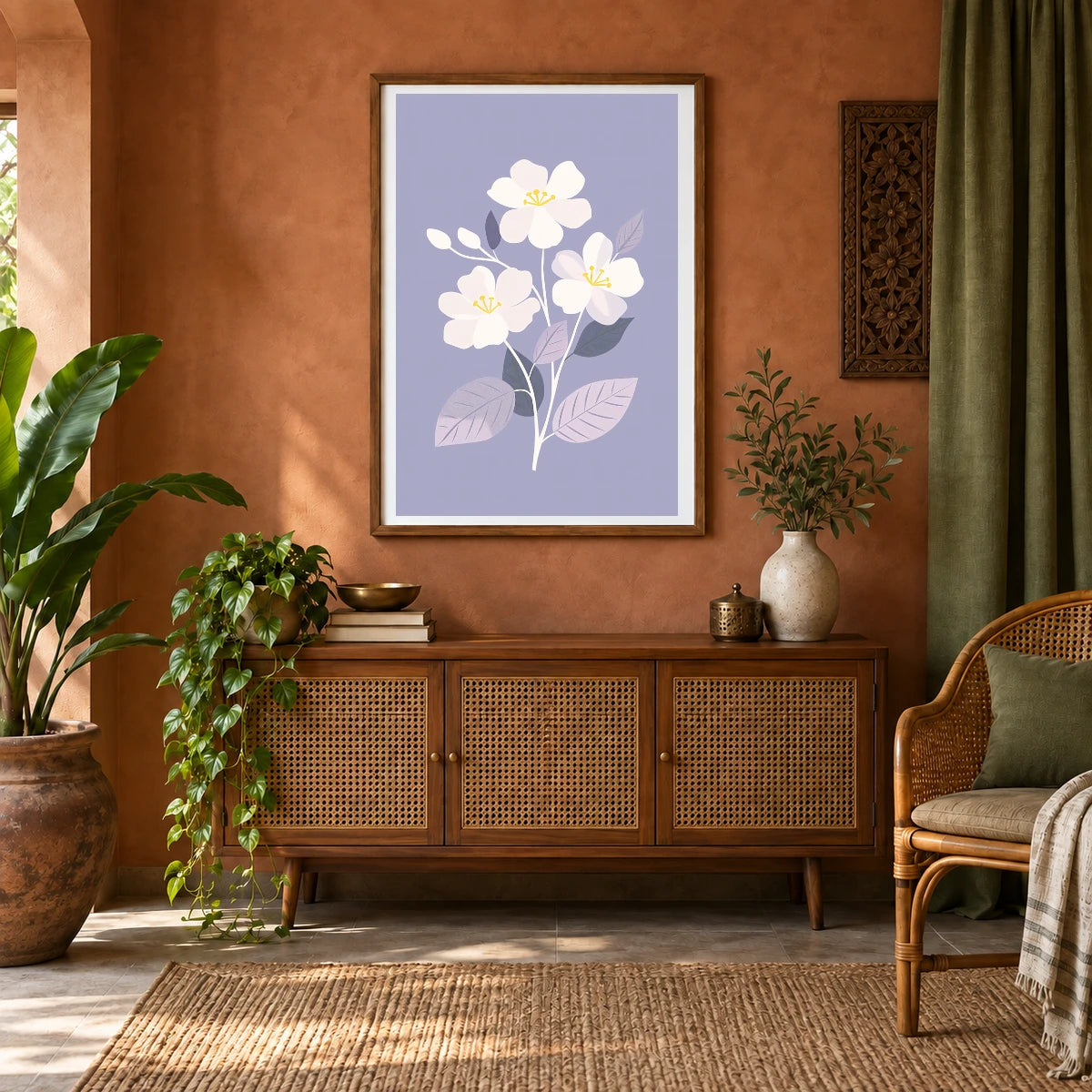 Flower Print CLXXXVIII — Flower & Botanical Prints shown in a styled interior