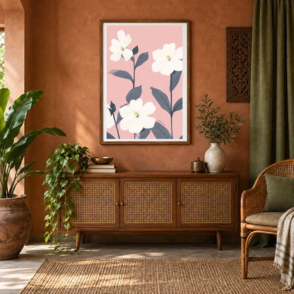 Flower Print CXCIV — Flower & Botanical Prints shown in a styled interior