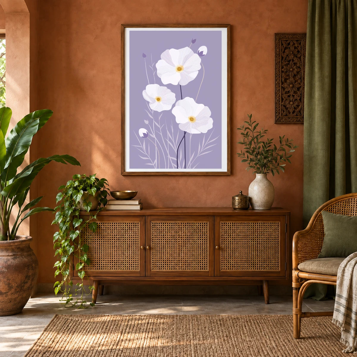 Flower Print CXCV — Flower & Botanical Prints shown in a styled interior