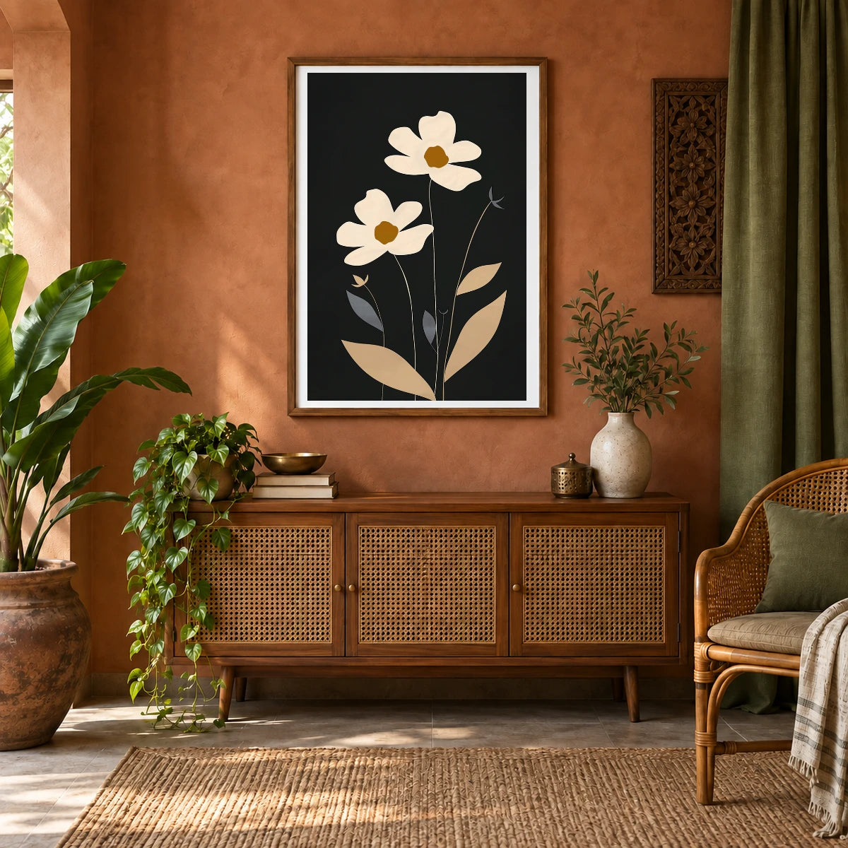 Flower Print CXCVI — Flower & Botanical Prints shown in a styled interior