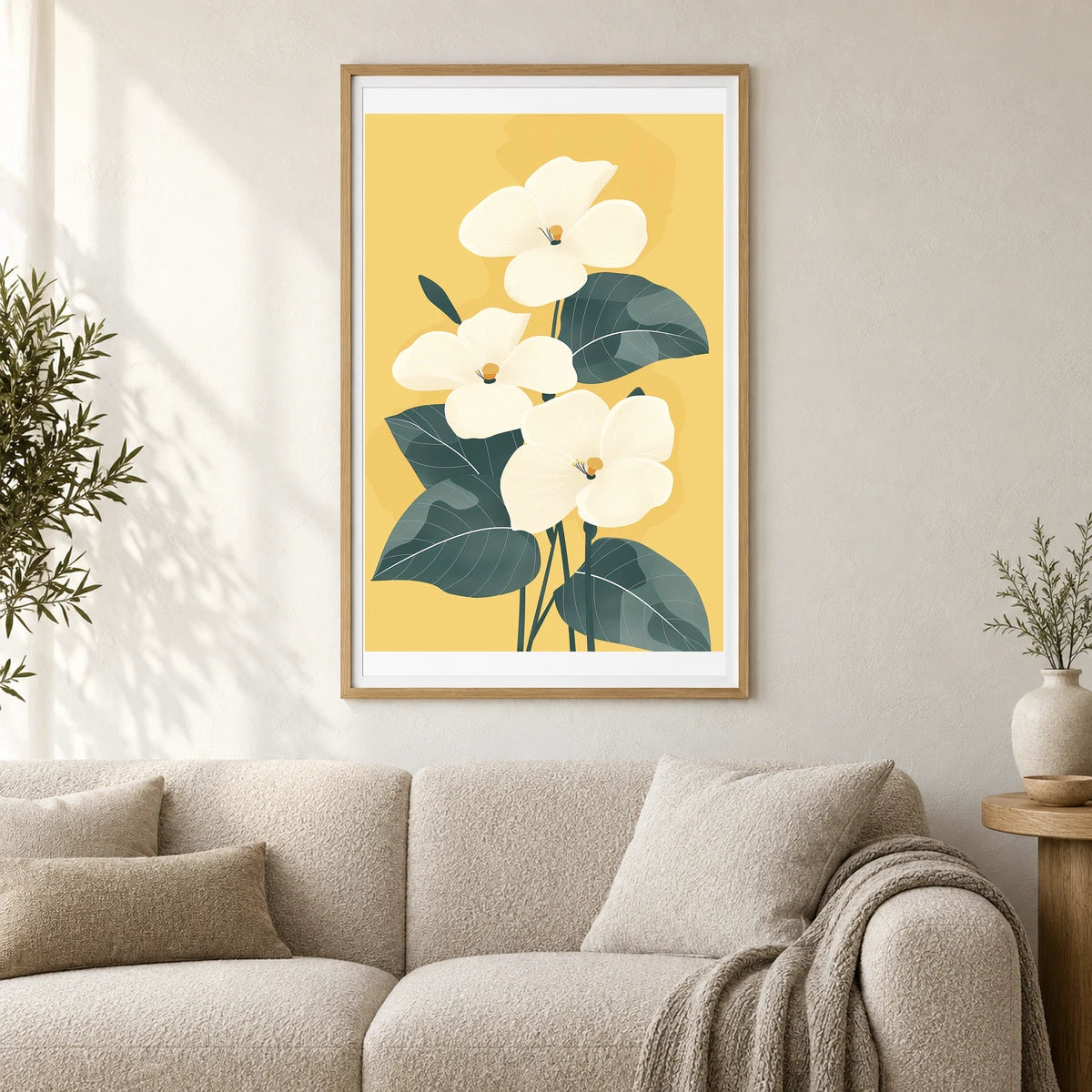 Flower Print CXCVII — Flower & Botanical Prints shown in a styled interior