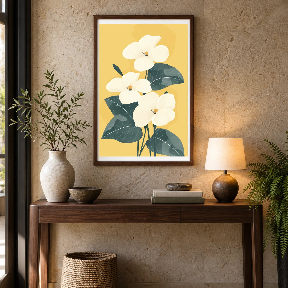 Flower Print CXCVII — Flower & Botanical Prints shown in a styled interior