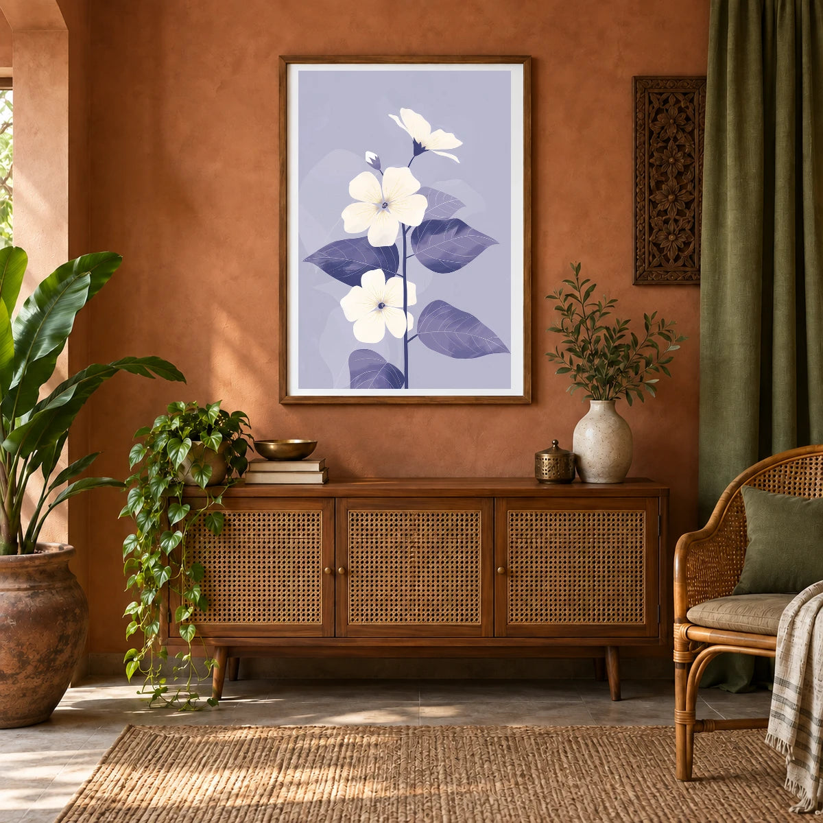Flower Print CXCVIII — Flower & Botanical Prints shown in a styled interior