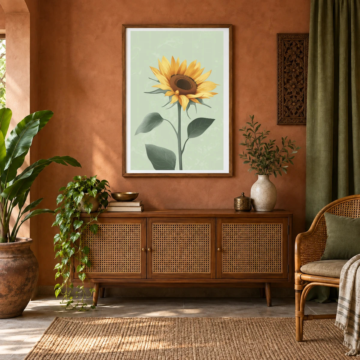 Flower Print CCXIII — Flower & Botanical Prints shown in a styled interior