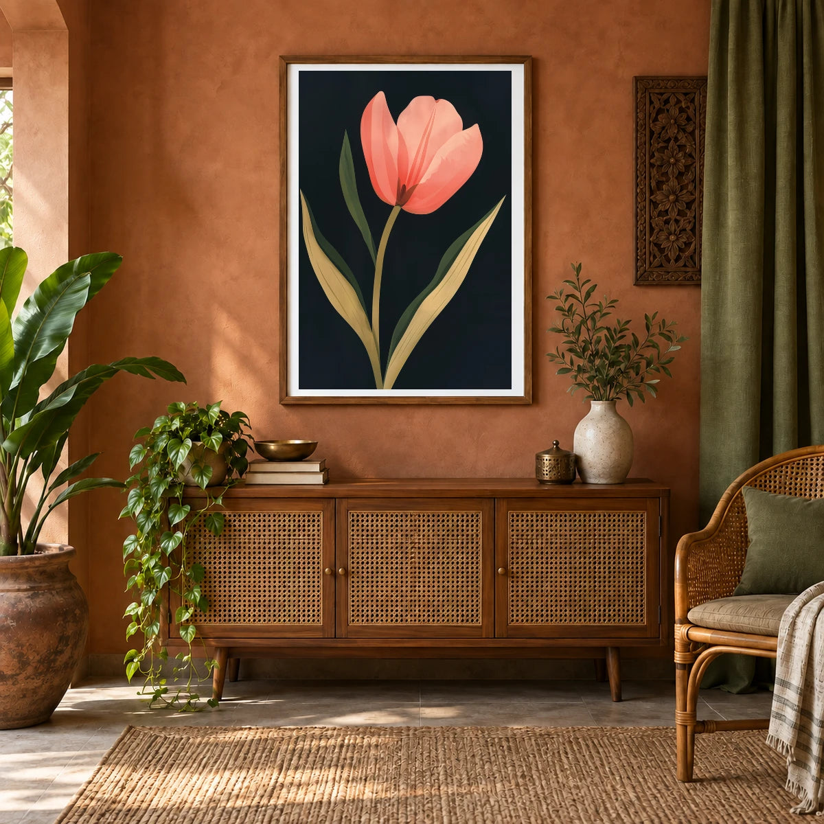 Flower Print CCXXIII — Flower & Botanical Prints shown in a styled interior