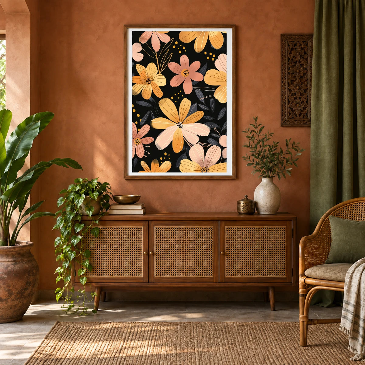 Flower Print CCXXXII — Flower & Botanical Prints shown in a styled interior