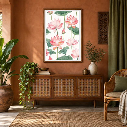 Flower Print CCXXXVII — Flower & Botanical Prints shown in a styled interior