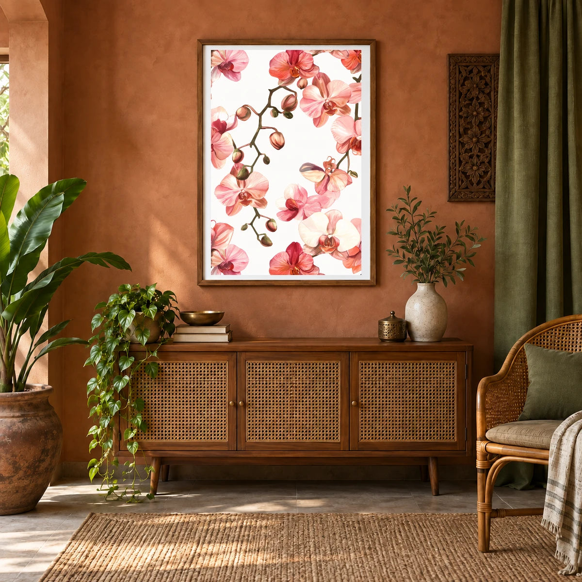 Flower Print CCXLII — Flower & Botanical Prints shown in a styled interior