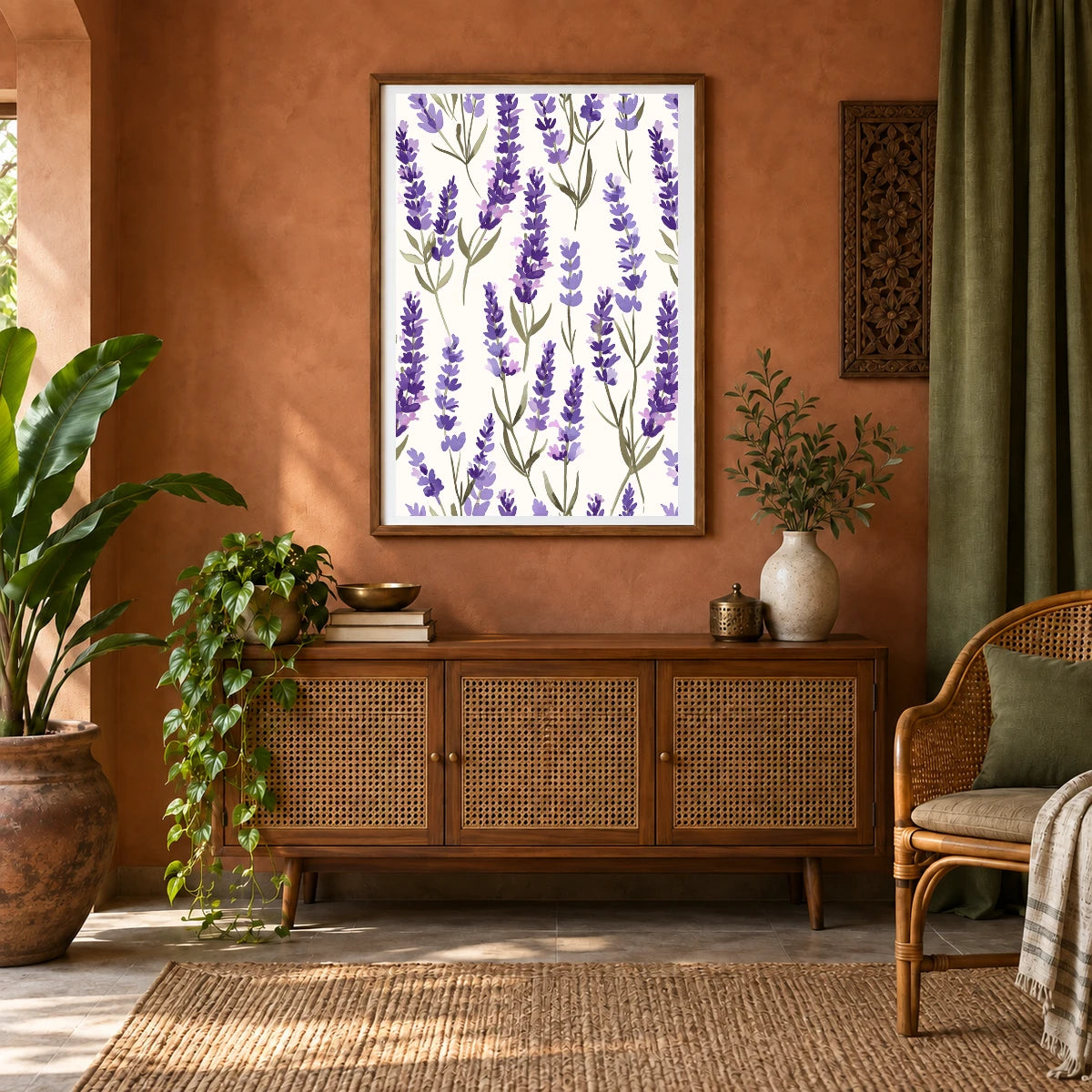 Flower Print CCXLIV — Flower & Botanical Prints shown in a styled interior