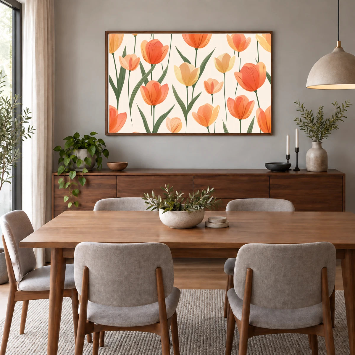 Flower Print CCXLVII — Flower & Botanical Prints shown in a styled interior