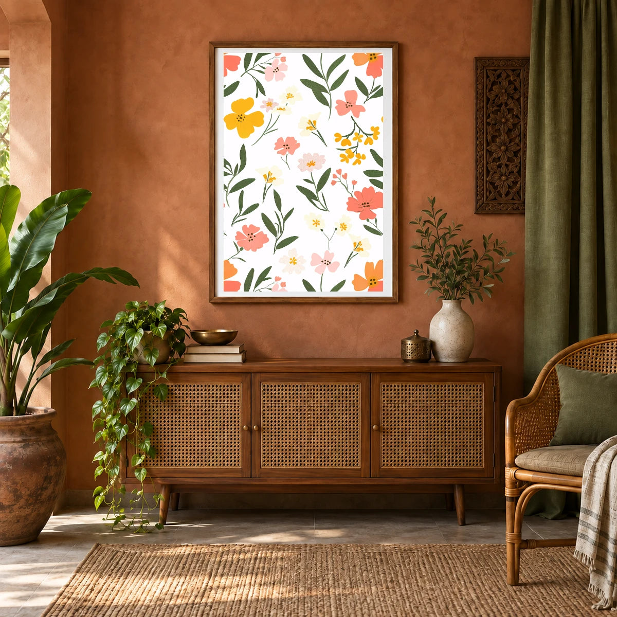 Flower Print CCLIV — Flower & Botanical Prints shown in a styled interior