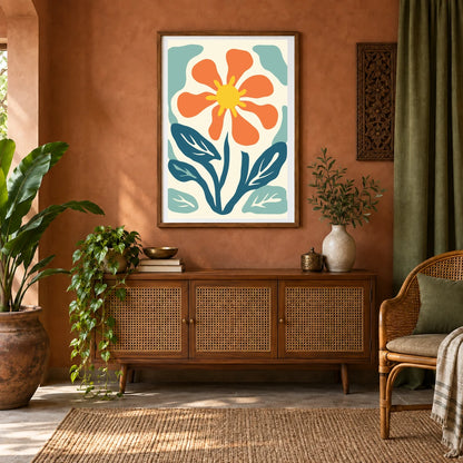 Flower Print CCLXVII — Flower & Botanical Prints shown in a styled interior