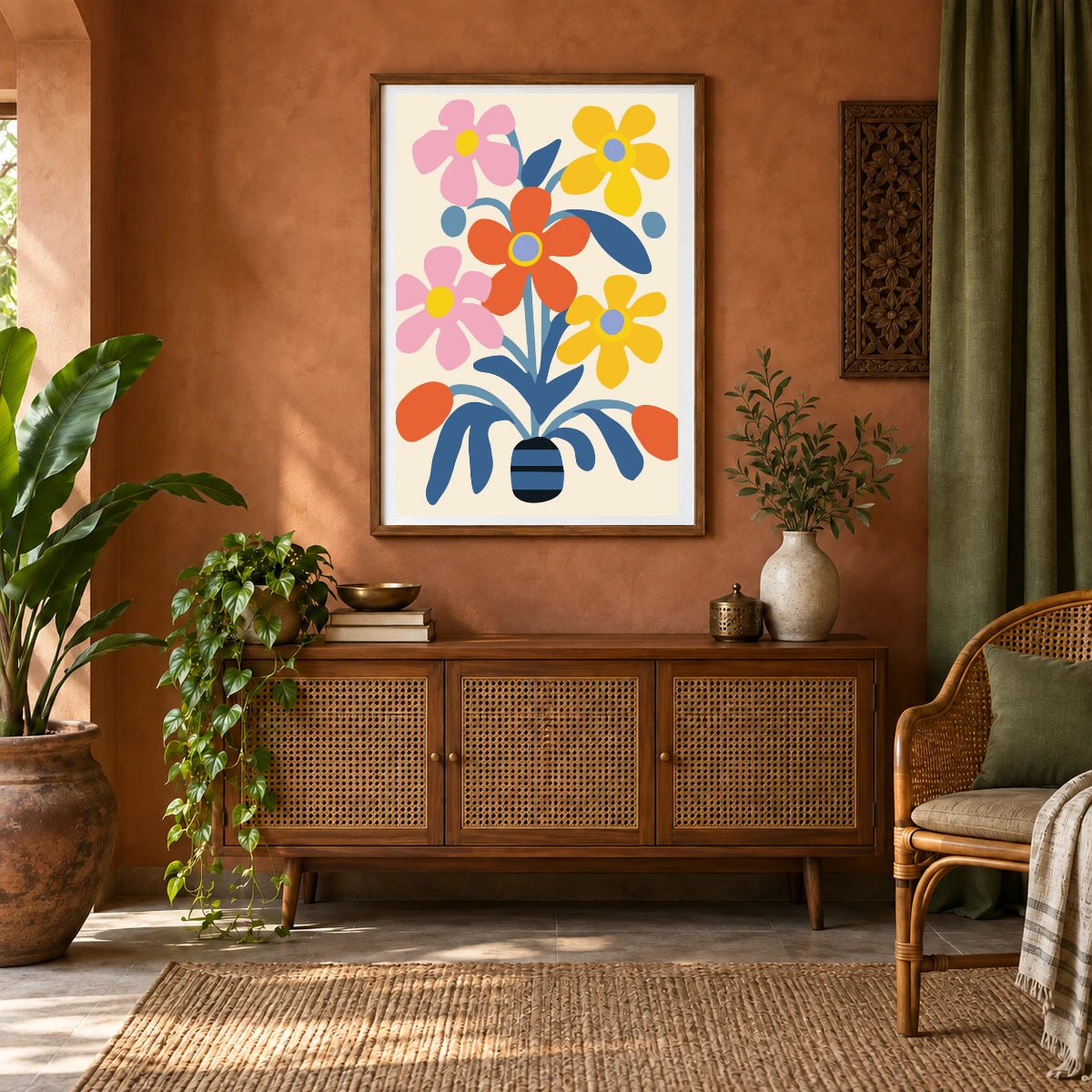 Flower Print CCLXIX — Flower & Botanical Prints shown in a styled interior