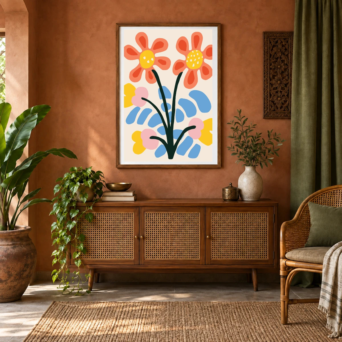 Flower Print CCLXX — Flower & Botanical Prints shown in a styled interior