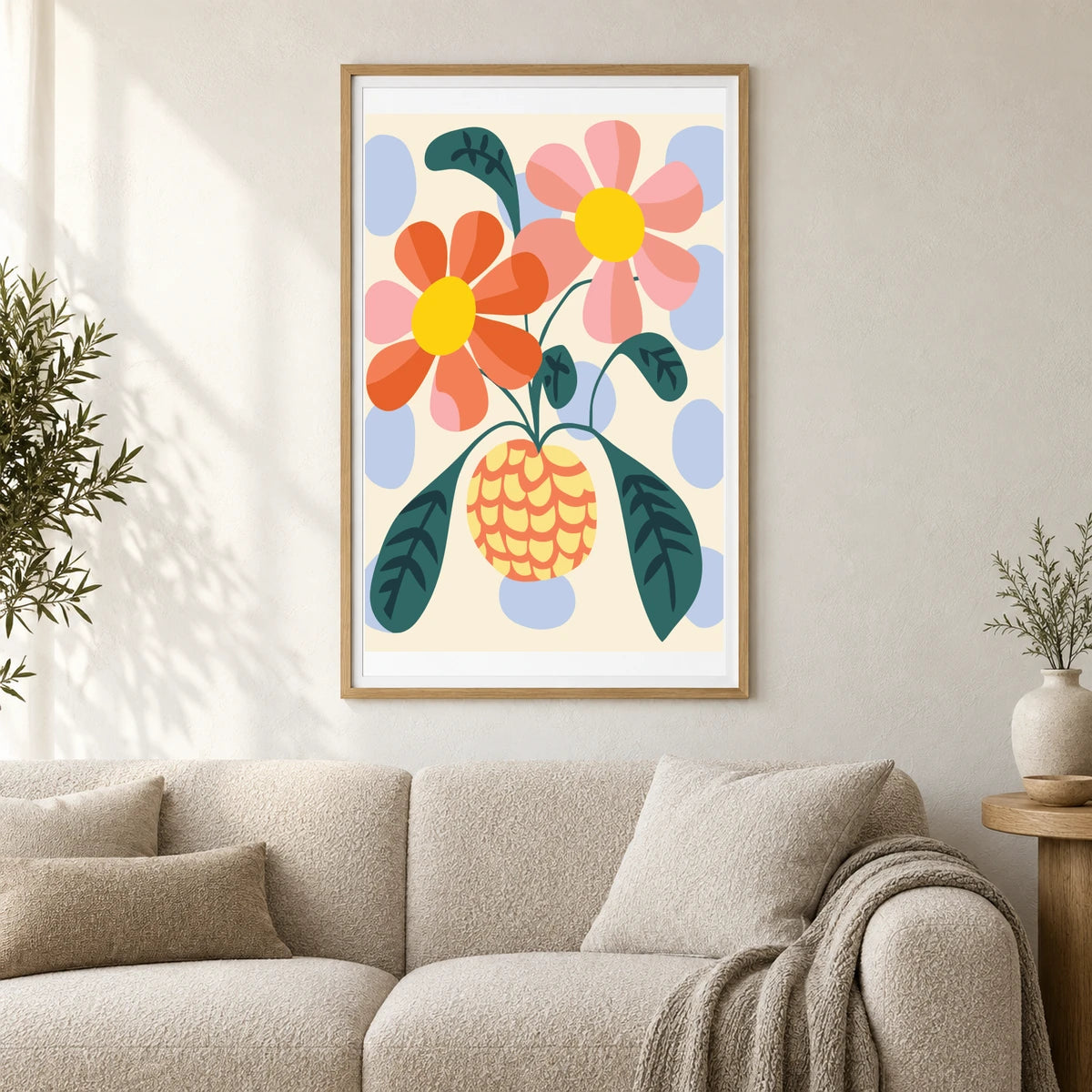Flower Print CCLXXIV — Flower & Botanical Prints shown in a styled interior