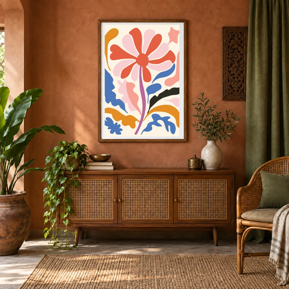 Flower Print CCLXXVI — Flower & Botanical Prints shown in a styled interior