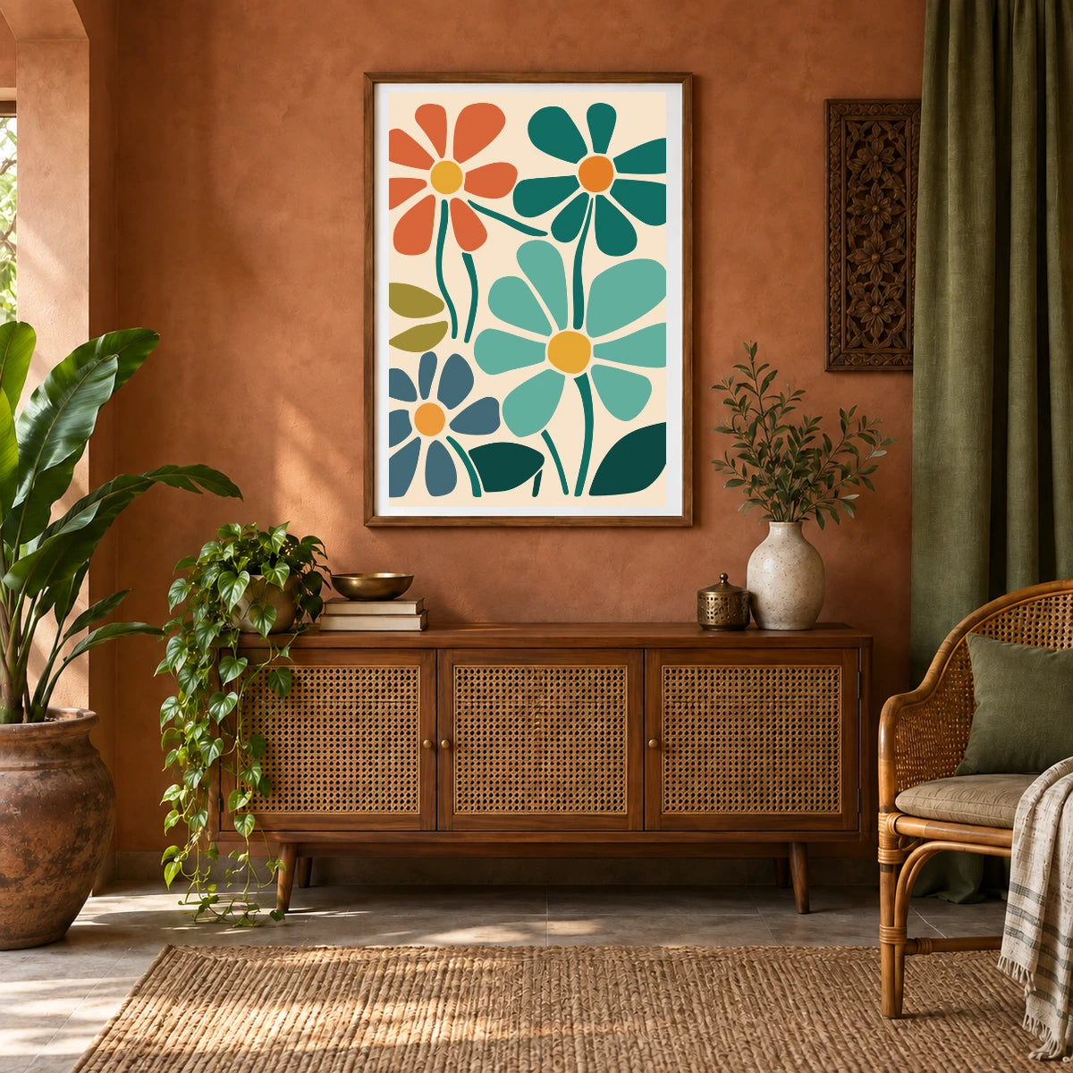 Flower Print CCLXXVIII — Flower & Botanical Prints shown in a styled interior