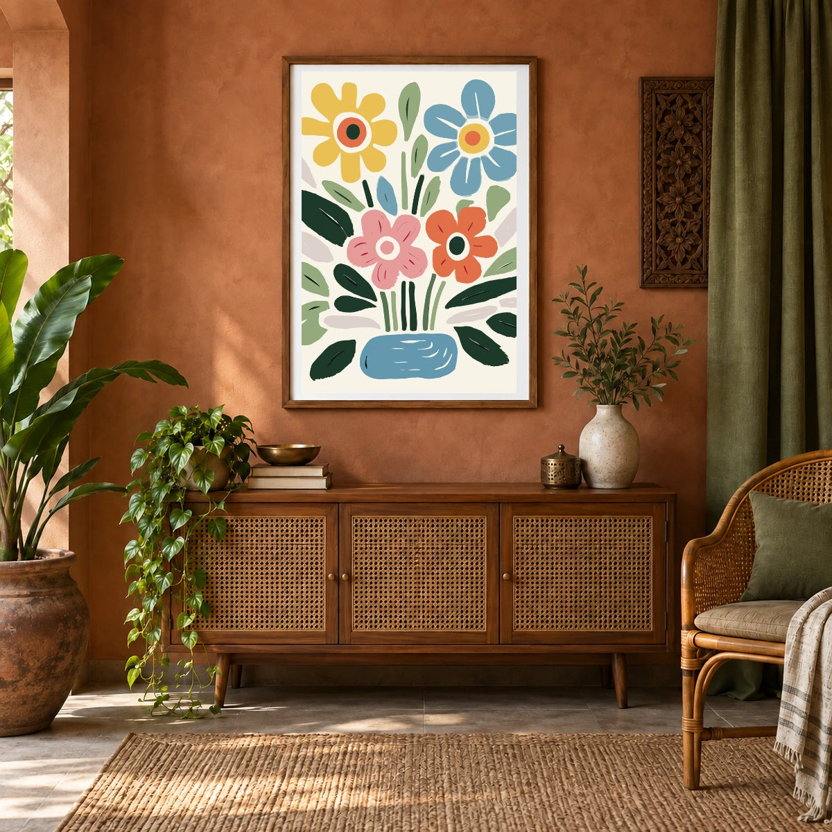 Flower Print CCLXXIX — Flower & Botanical Prints shown in a styled interior