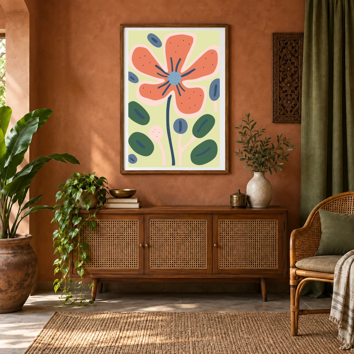 Flower Print CCLXXX — Flower & Botanical Prints shown in a styled interior