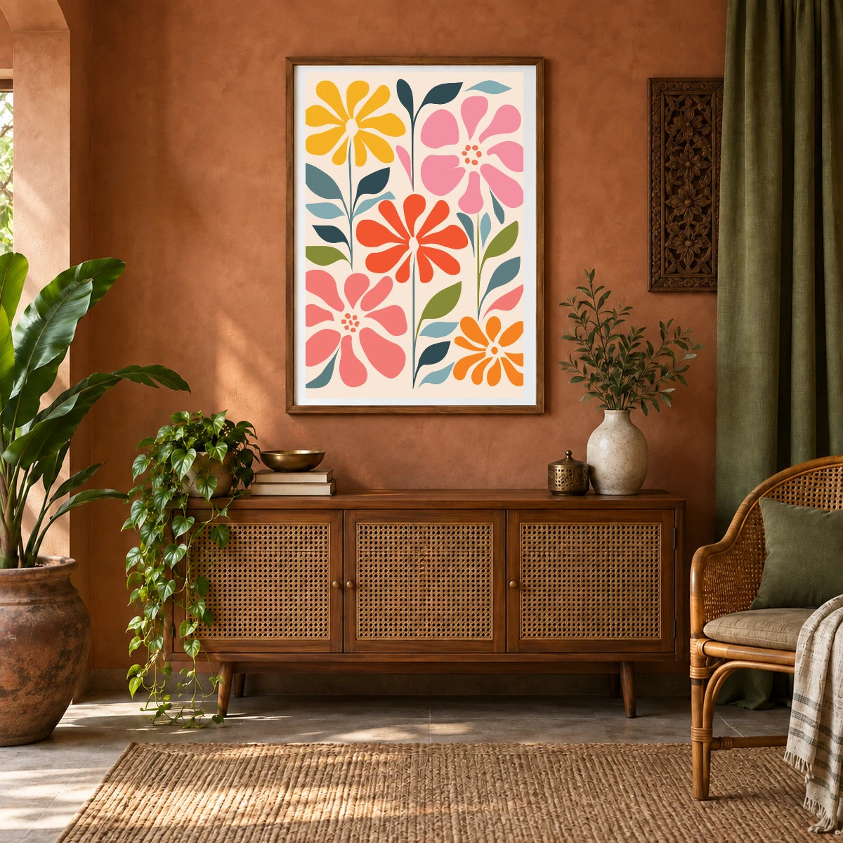 Flower Print CCLXXXIII — Flower & Botanical Prints shown in a styled interior