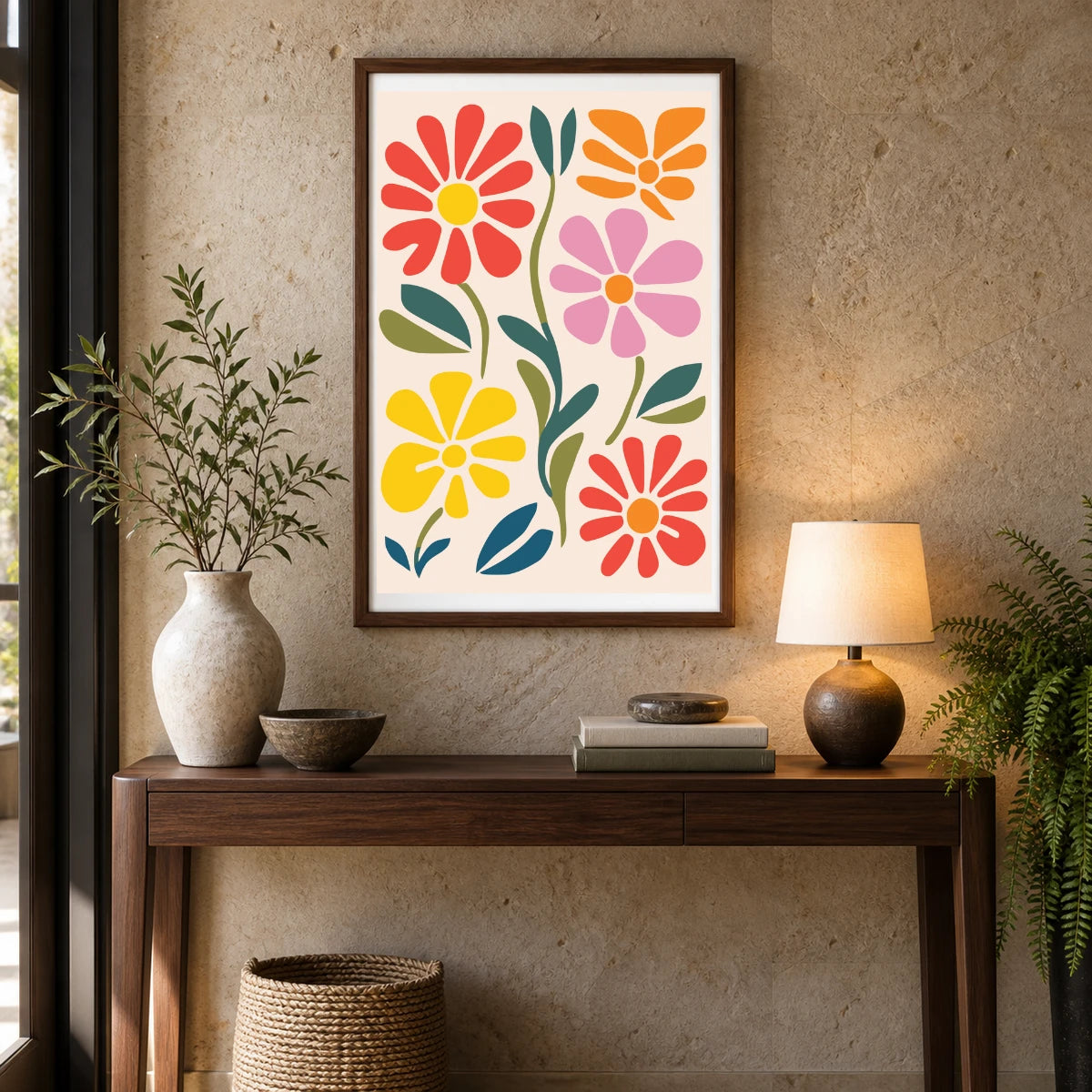 Flower Print CCLXXXVI — Flower & Botanical Prints shown in a styled interior