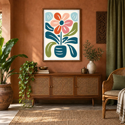 Flower Print CCLXXXVII — Flower & Botanical Prints shown in a styled interior