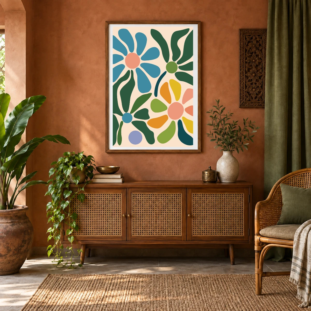 Flower Print CCXC — Flower & Botanical Prints shown in a styled interior