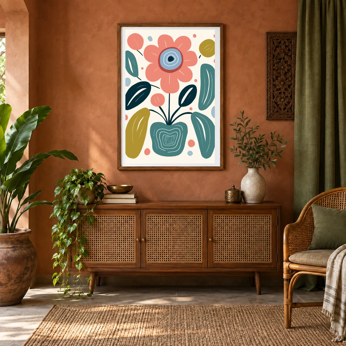 Flower Print CCXCII — Flower & Botanical Prints shown in a styled interior