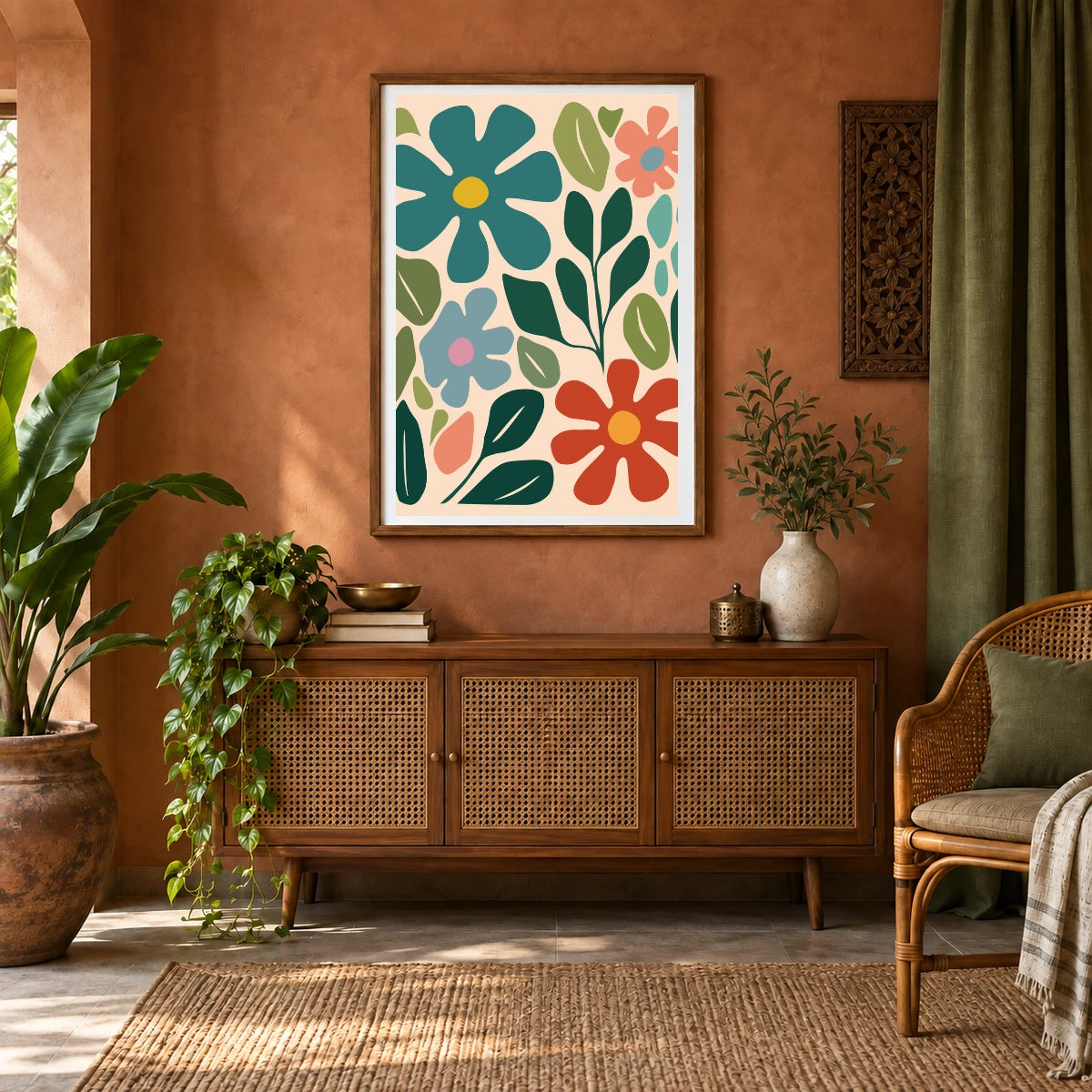 Flower Print CCXCIV — Flower & Botanical Prints shown in a styled interior