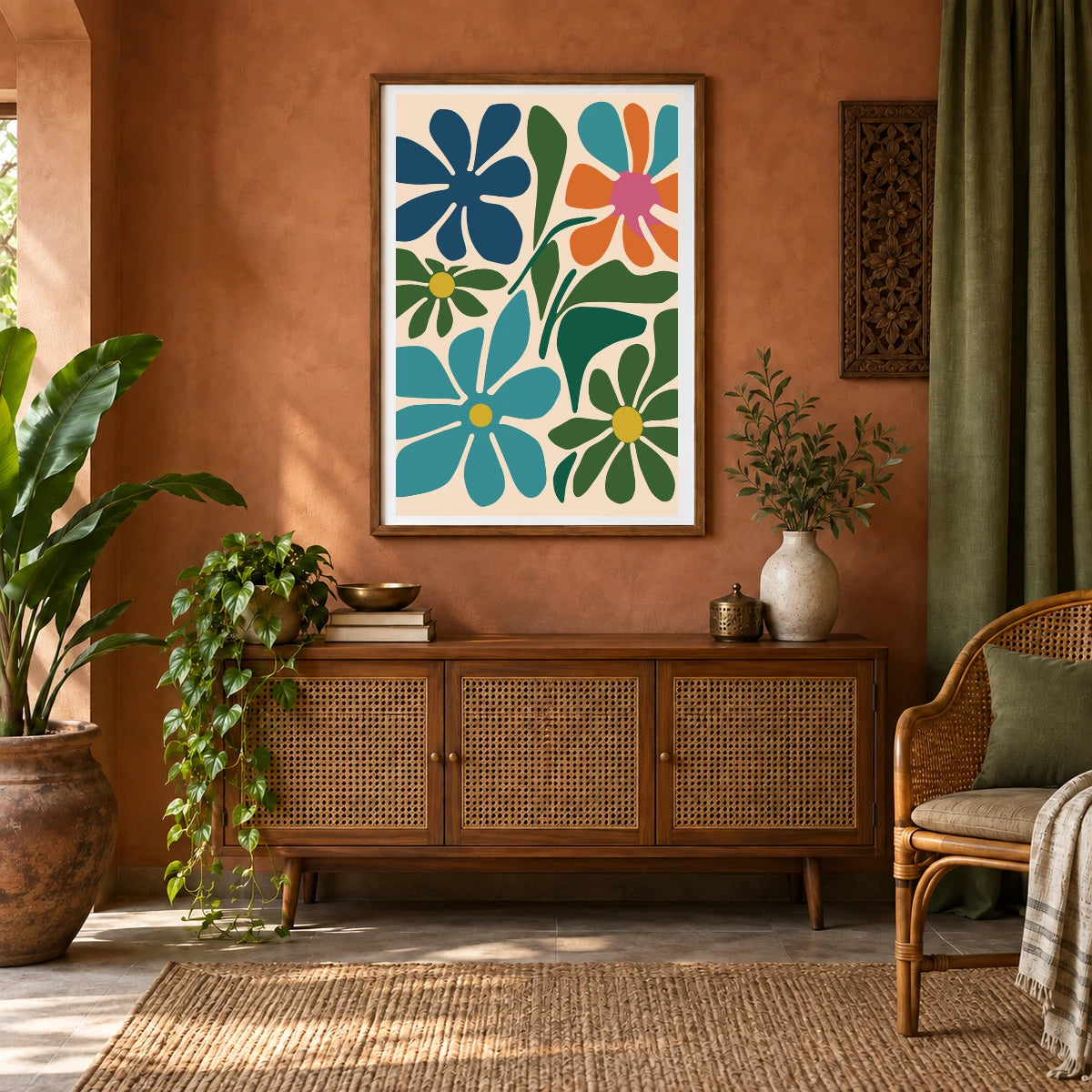 Flower Print CCXCVI — Flower & Botanical Prints shown in a styled interior